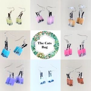 Wholesale Boba Tea Earrings 8 pairs